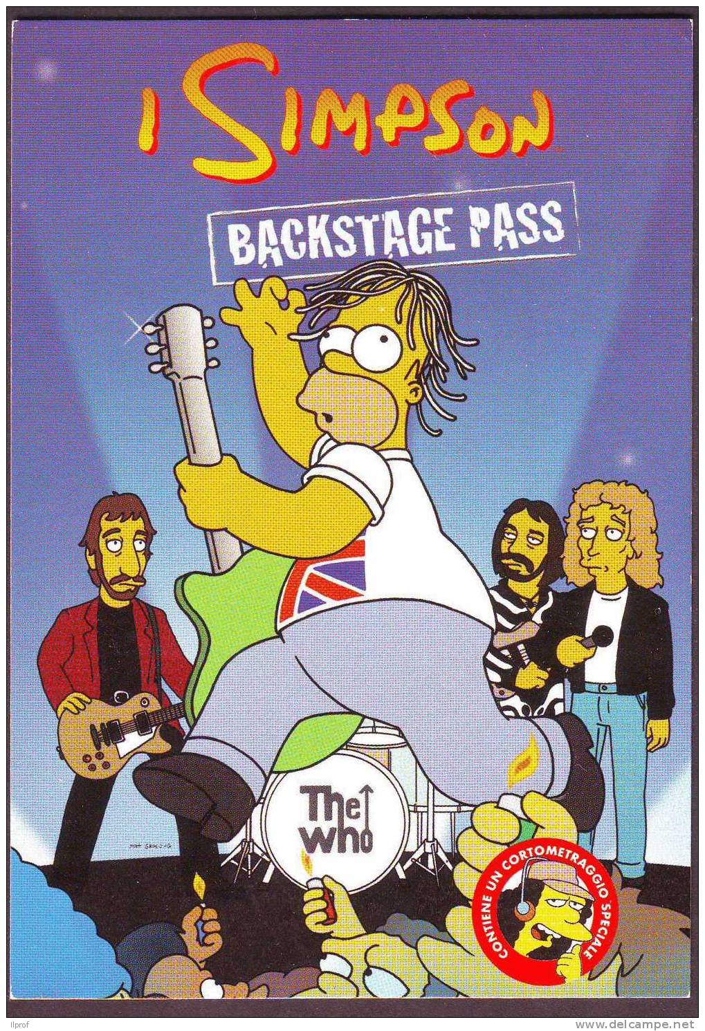 I Simpson, Backstage Pass (Promocard) - Serie Televisive