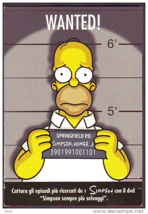 I Simpson, Wanted (Promocard) - Séries TV