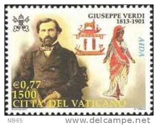 STATO CITTA' DEL VATICANO - VATIKAN STATE - GIOVANNI PAOLO II - ANNO 2001 - GIUSEPPE VERDI - NUOVI MNH ** - Unused Stamps