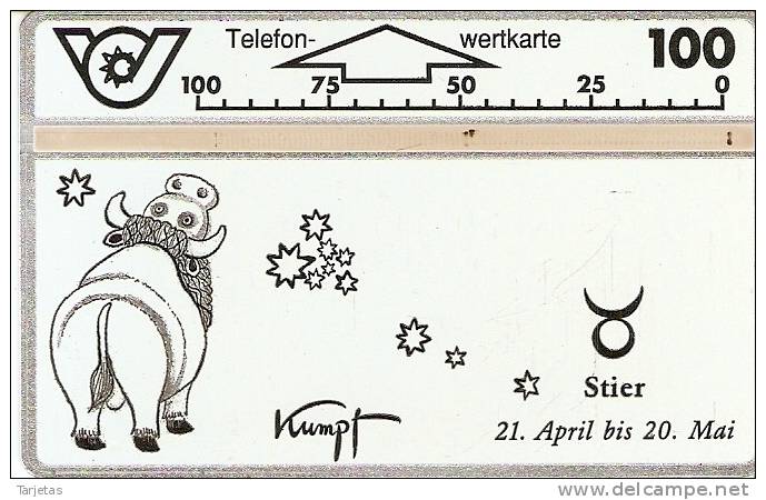 TARJETA DE AUSTRIA DEL HOROSCOPO TAURO (ZODIACO) - Zodiaco