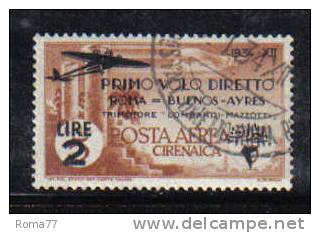 COL272 - CIRENAICA , Posta Aerea 2/5 Lire N. 20 - Cirenaica