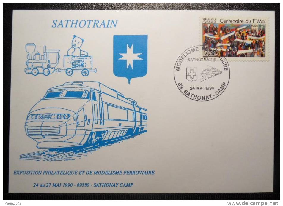 FRANCE 1990 SATHOTRAINS - MODELLISMO FERROVIARIO - Briefe U. Dokumente
