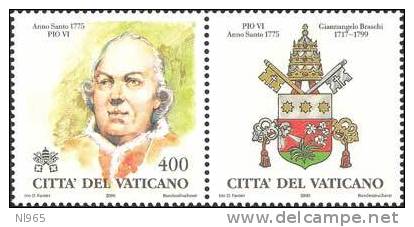 STATO CITTA' DEL VATICANO - VATIKAN STATE - GIOVANNI PAOLO II - ANNO 2000 - I PAPI  - VALORI 9 - NUOVI MNH ** - Unused Stamps