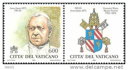 STATO CITTA' DEL VATICANO - VATIKAN STATE - GIOVANNI PAOLO II - ANNO 2000 - I PAPI  - VALORI 9 - NUOVI MNH ** - Neufs