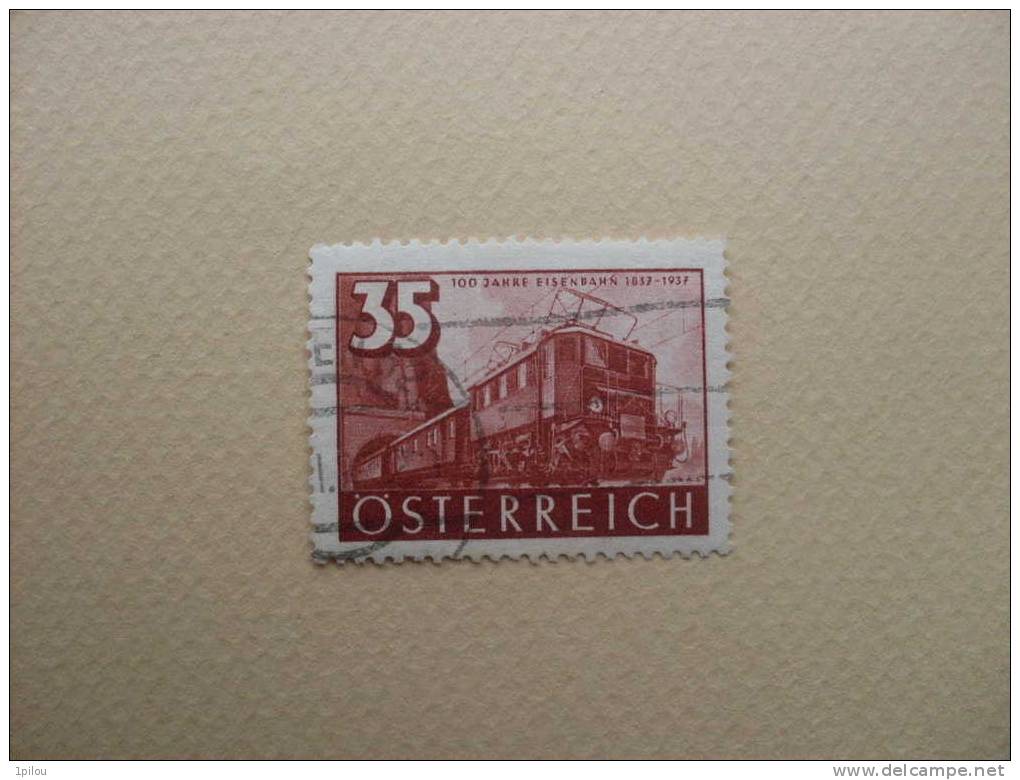 N°505 AUTRICHE. Centenaire Des Chemins De Fer Autrichiens. - Used Stamps
