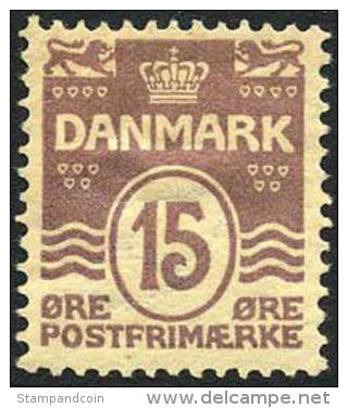 Denmark #63 Mint Hinged 15o Lilac From 1905 - Ungebraucht