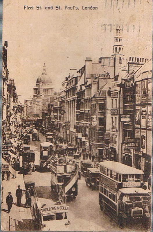 Fleet St And St Paul's Londen Verzonden 5 Sept 1936 To Kuurne Belgium - St. Paul's Cathedral