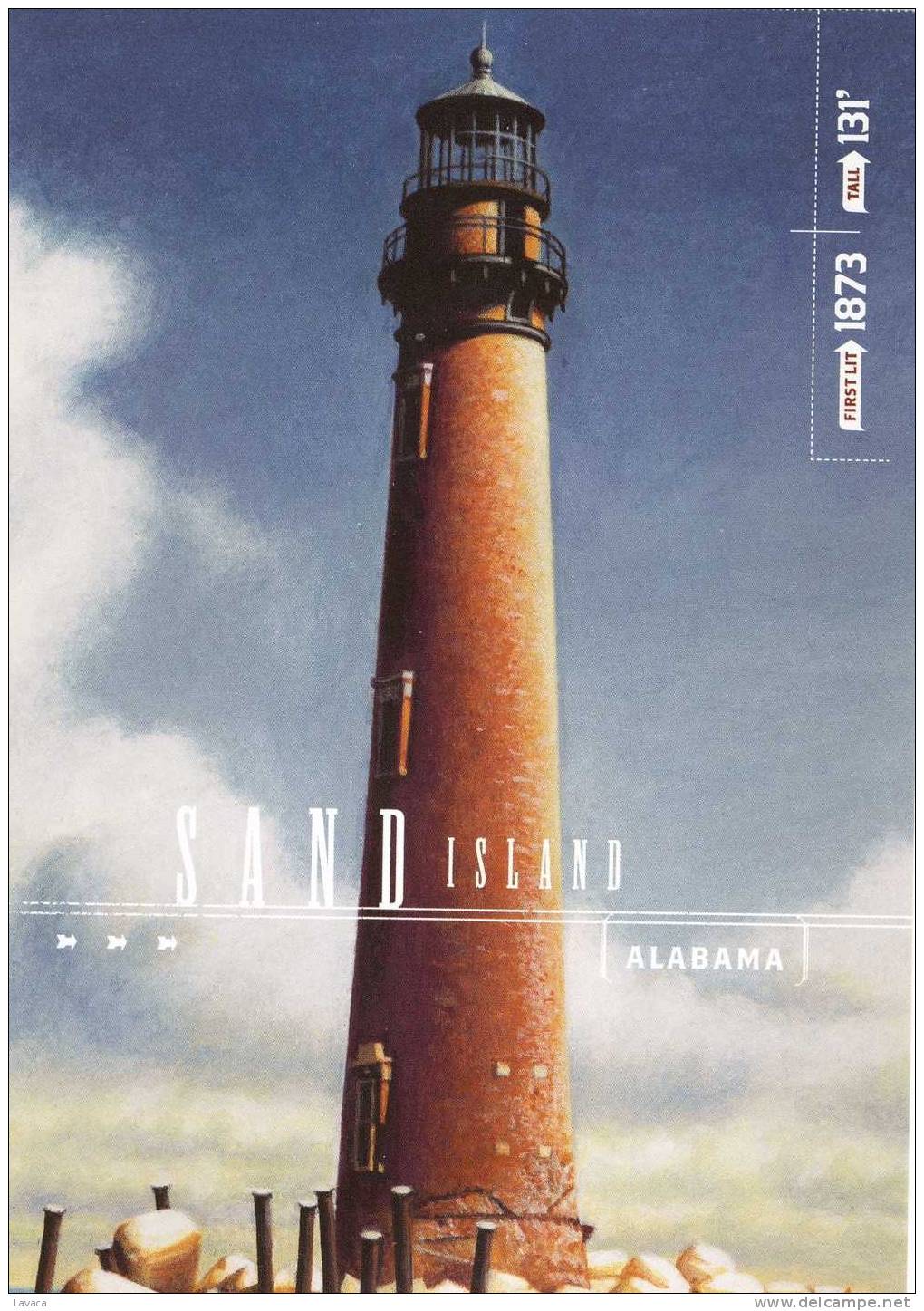 Carte Entier Postale Neuve U. S. A.= Phare Ile De Sand (Alabama) - Faros