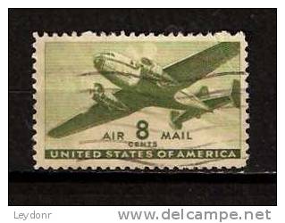 Air Mail - Twin Motored Transport Plane - Scott # C26 United States - 2a. 1941-1960 Usati