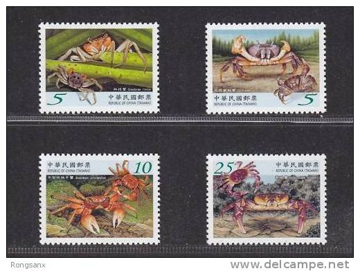 2010 TAIWAN CRABS STAMP 4V - Neufs