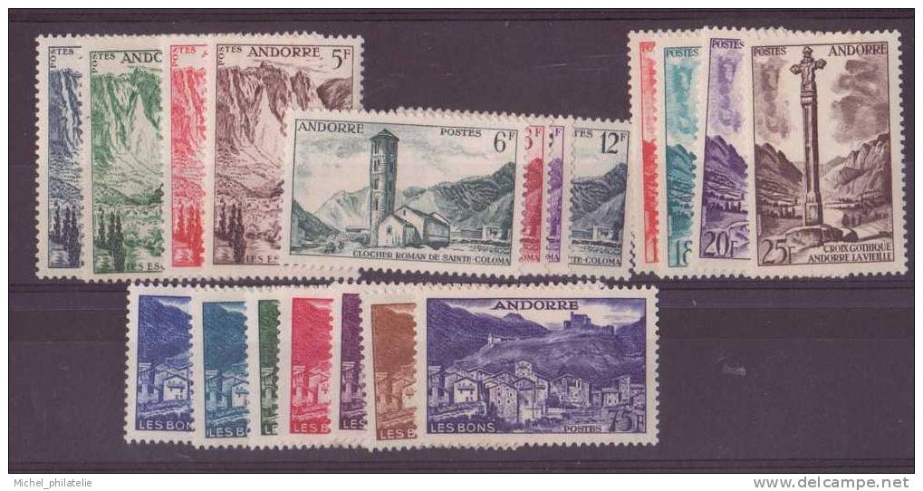 ANDORRE N° 138/153** NEUF SANS CHARNIERES     PAYSAGES - Nuevos