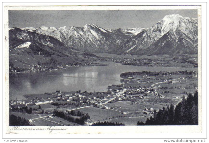 GERMANIA PANORAMA TEGERNSEE VIAGGIATA 1938 COD.C.959 - Aalen