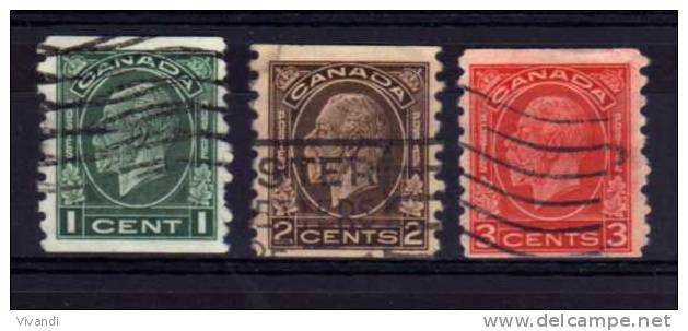 Canada - 1933 - Coil Stamps ( Imperf X 8½) - Used - Used Stamps