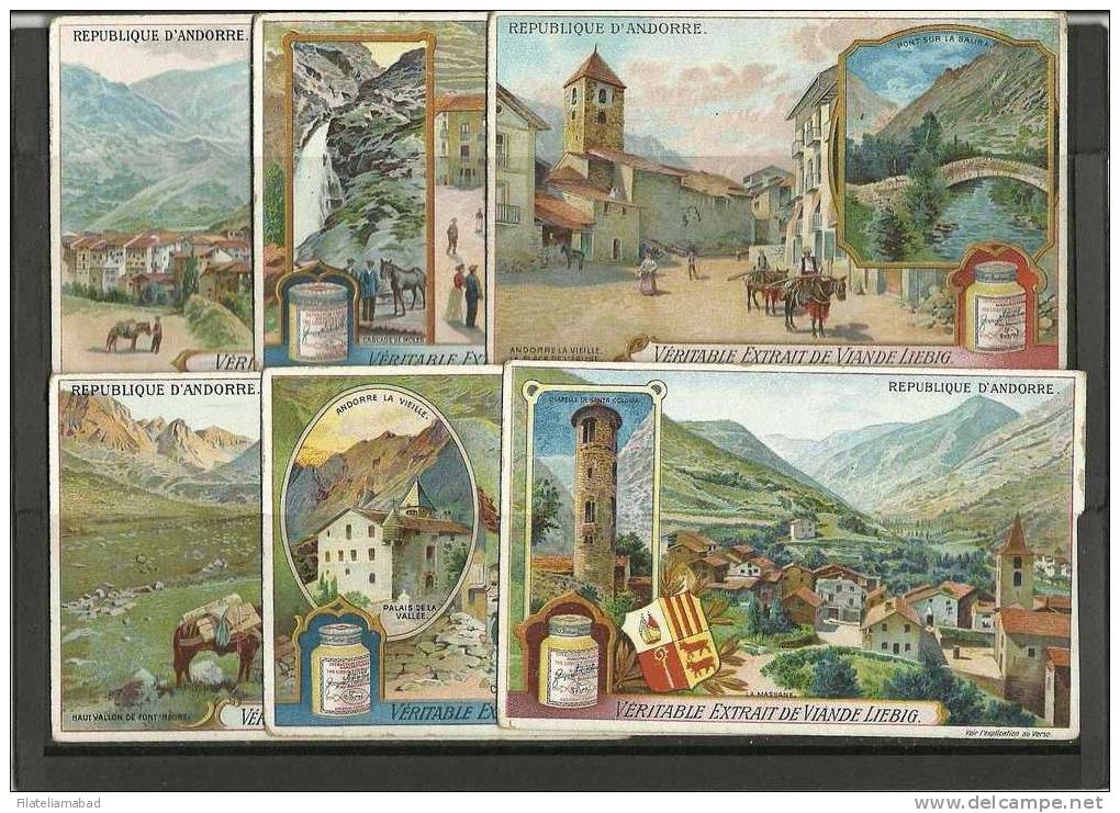 SERIE DE SEIS CROMOS LIEBIG CON VISTAS DE ANDORRA (B-1 ) - Liebig