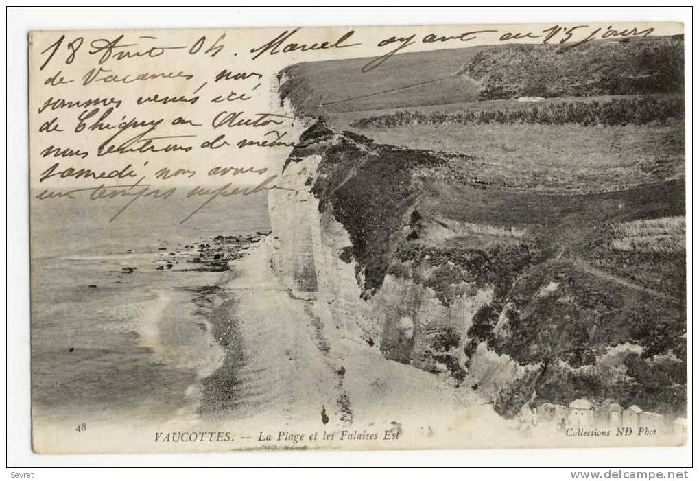 VAUCOTTES. - La Plage Et Les Falaises Est - Other & Unclassified