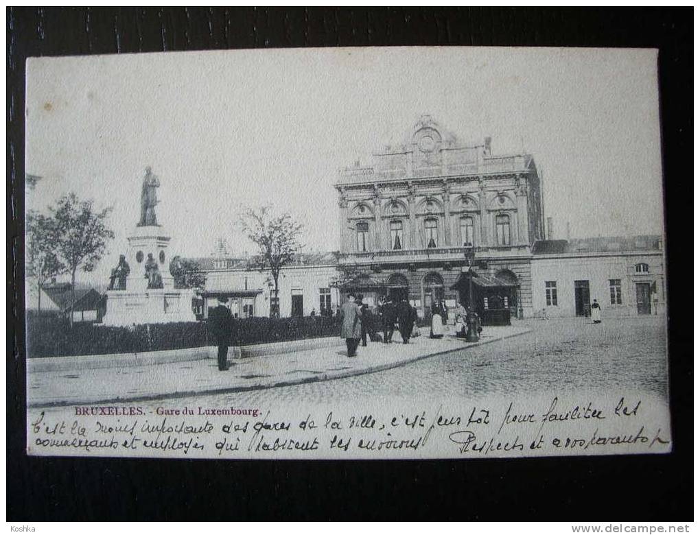 BRUSSEL - BRUXELLES - Gare Du Luxembourg - Station - 1903 - - Chemins De Fer, Gares