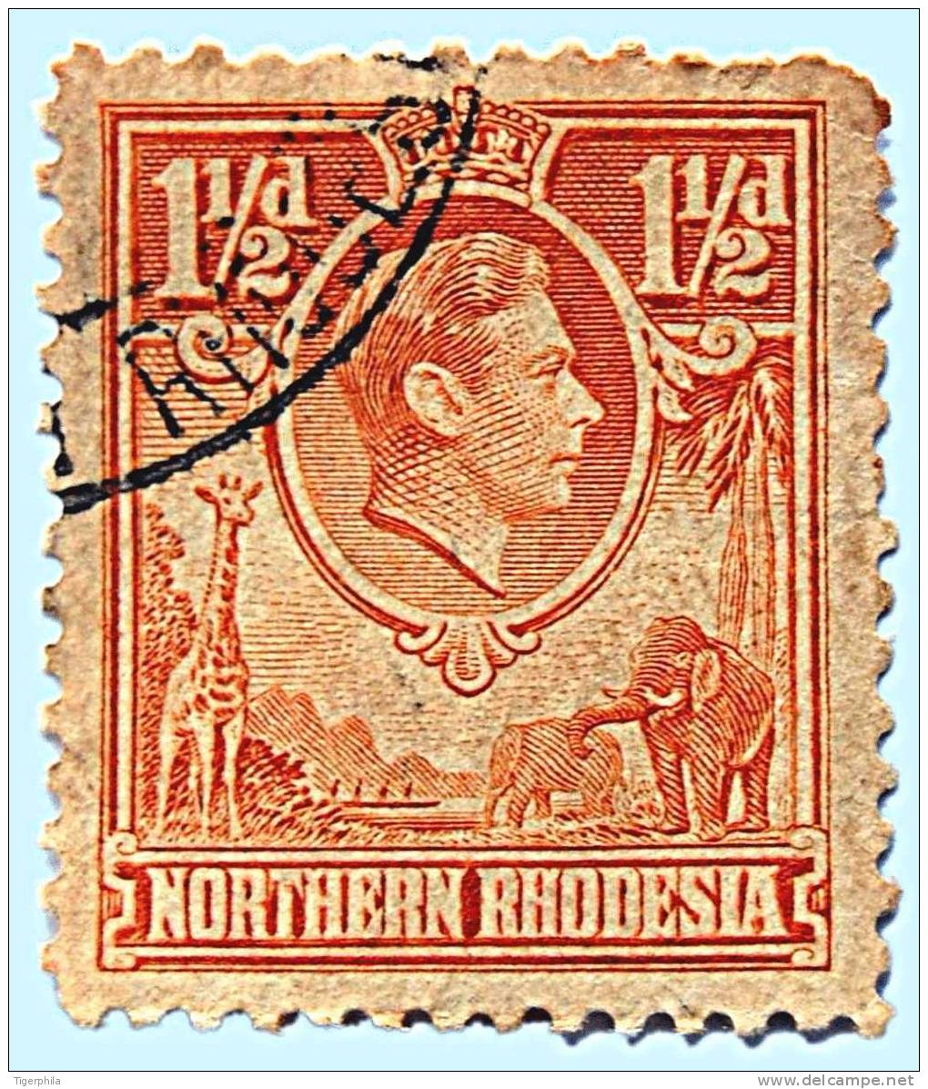 Northern Rhodesia KG VI 1.5d Used - Rhodésie Du Nord (...-1963)