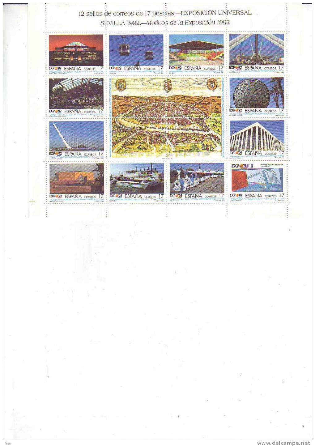 ESPANA 1992 - Yvert 2771/82** - Expo Sevilla 1992 - Commemorative Panes