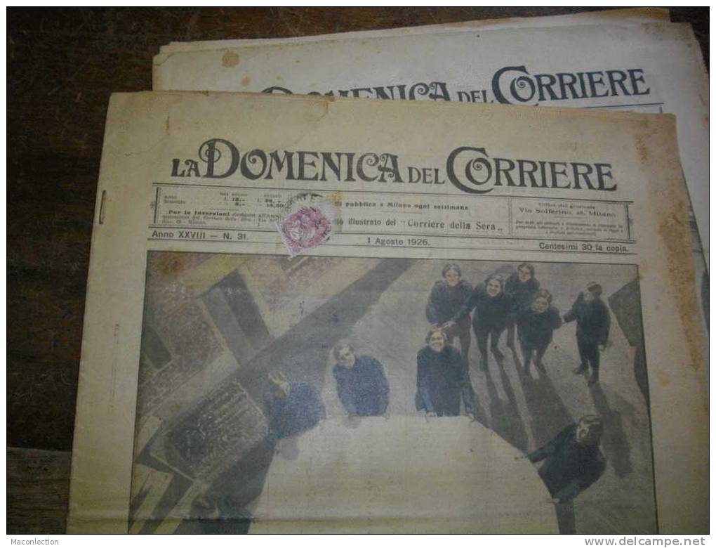 Timbre 2c Sur Journal LA DOMENICA Del CORRIERE 1926 - Journaux