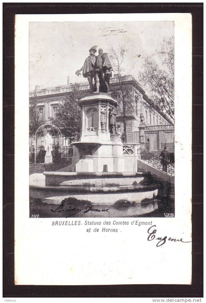 BRUXELLES - BRUSSEL - Statues Des Comtes D'Egmont Et De Hornes - Circulé -  Circulated - Gelaufen. - Personnages Célèbres