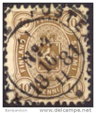 Finland #20 XF Used 10p Brown Of 1881 - Usati