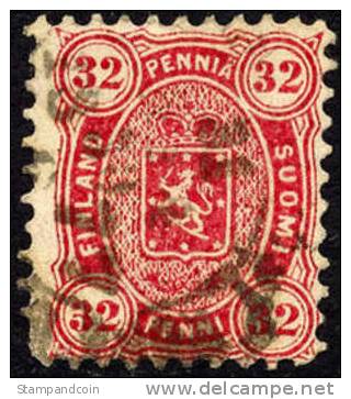 Finland #23 Used 32p Carmine Of 1875 - Gebruikt