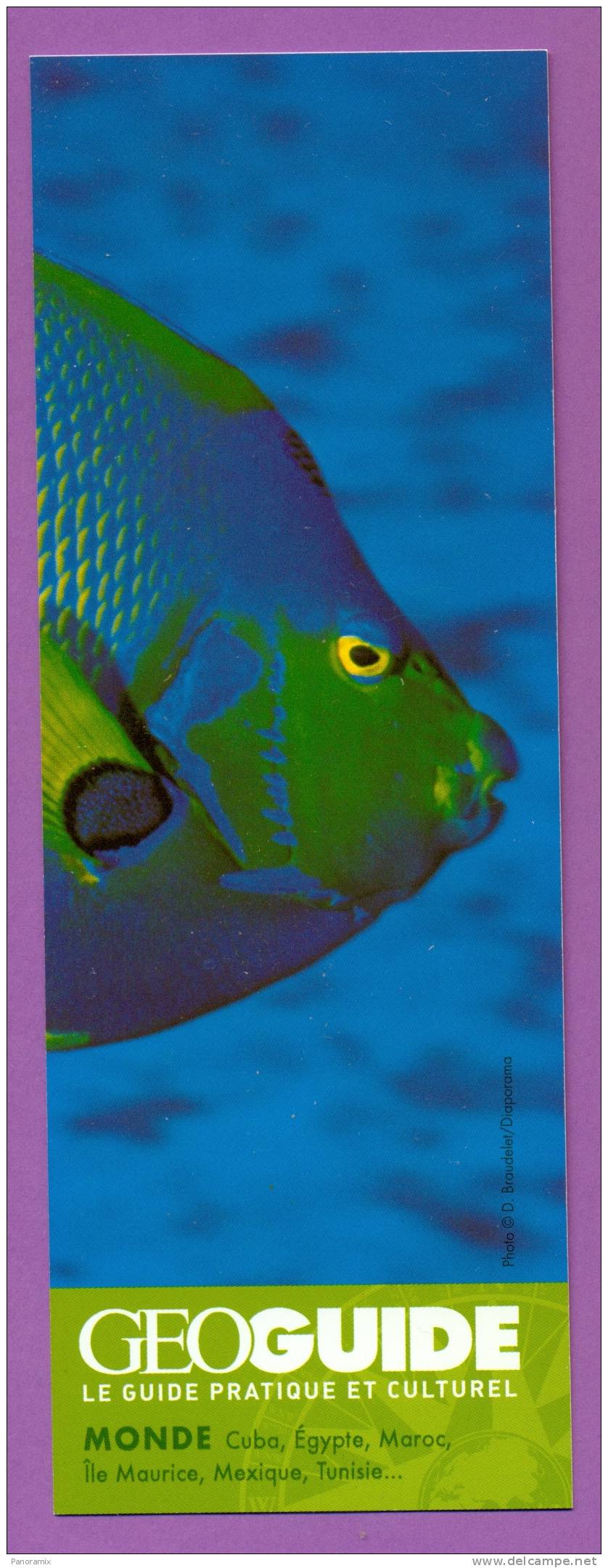 Géo  Guide   "  M O N D E   Poisson  Exotique "   R    6 X 17 Cm - Marque-Pages