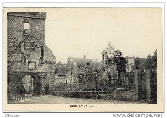 Carte Postale Ancienne Cernay - Ruines Guerre 1914 1918 - Cernay