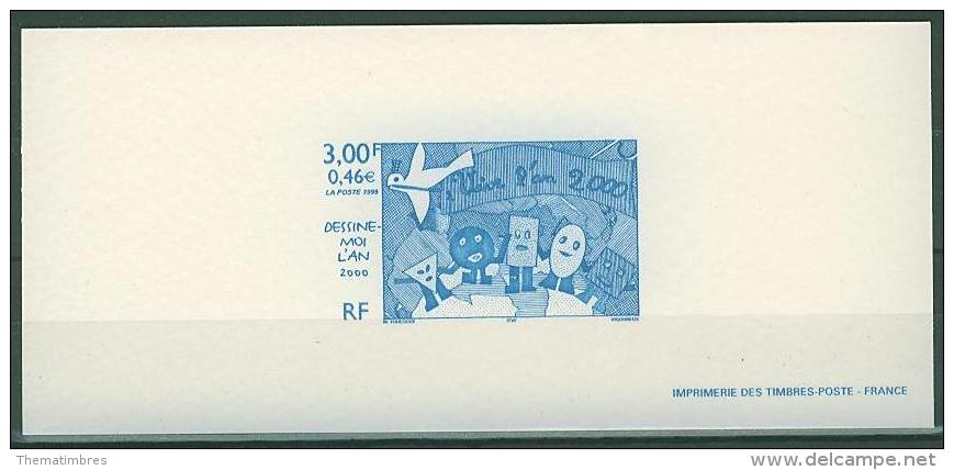 GRA3260 Dessine Moi L An 2000 Dessin D Enfant 3260 France 1999 Gravure Officielle - Documents Of Postal Services