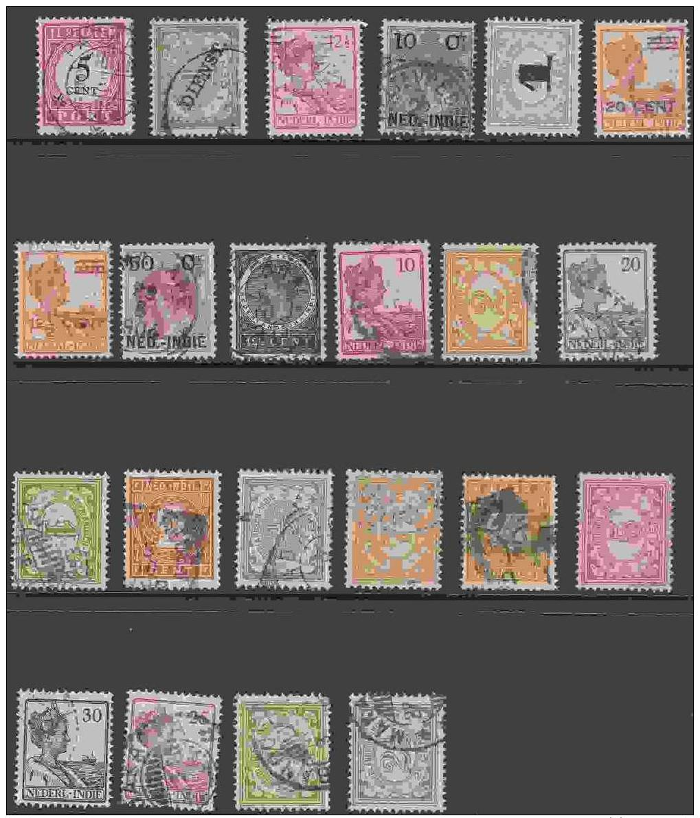 Lot De Timbres Oblitérés - Indes Néerlandaises