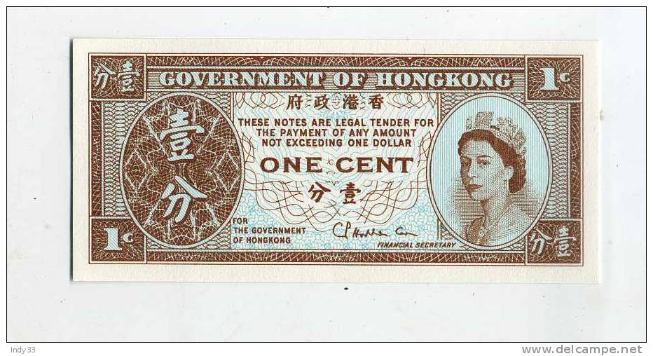 - GRANDE-BRETAGNE . HONG KONG . 1 C. - Kolonies