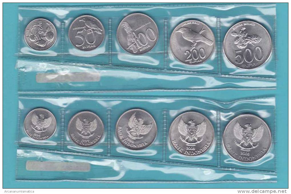 INDONESIA    Set/Tira  5 Monedas/Coins UNC/SC     DL-7895 - Indonesia