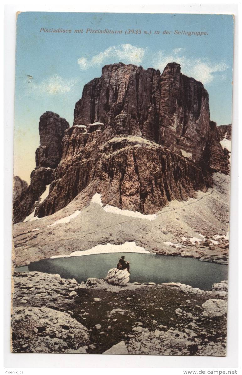 ITALY - PISCIADUSEE, Sellagruppe, Old Postcard - Mountaineering, Alpinism