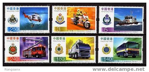 2006 HONG KONG  POLICE-FIRE-MOTORCYC-CARS 6V STAMP - Nuovi