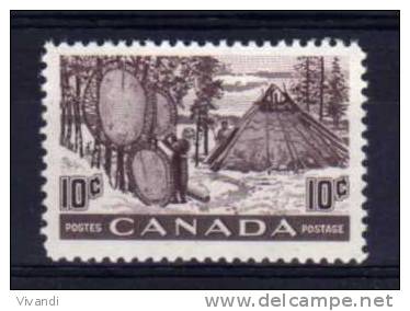 Canada - 1950 - 10 Cents Drying Furs - MH - Nuovi