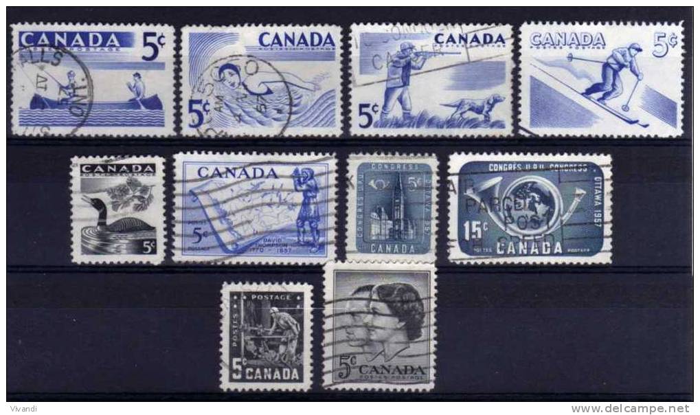 Canada - 1957 - Commemoratives - Used - Años Completos