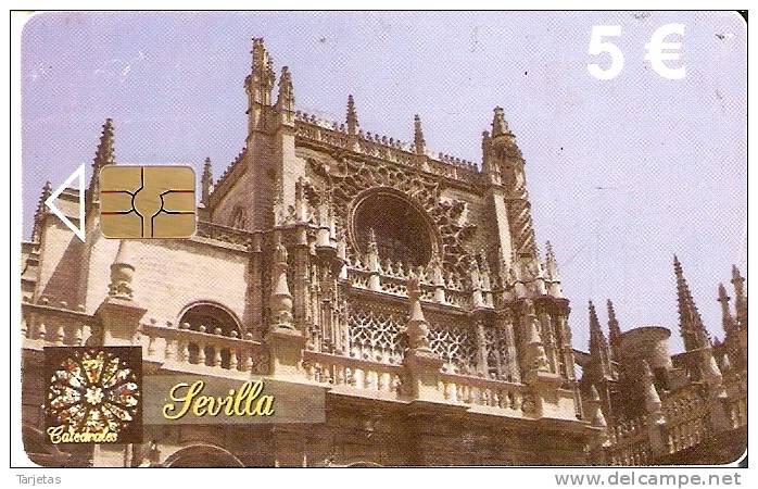 TARJETA DE ESPAÑA DE CATEDRAL DE SEVILLA (un Poco Rozada) - Basisausgaben