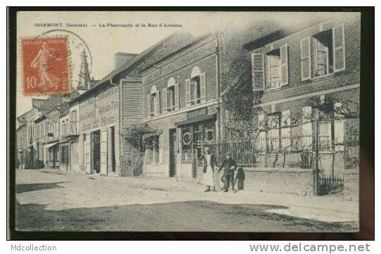 80 OISEMONT / La Pharmacie Et La Rue D'Amiens / - Oisemont