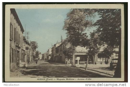 81 ALBAN / Magasin Moderne, Avenue D'Albi / CARTE COULEUR - Alban