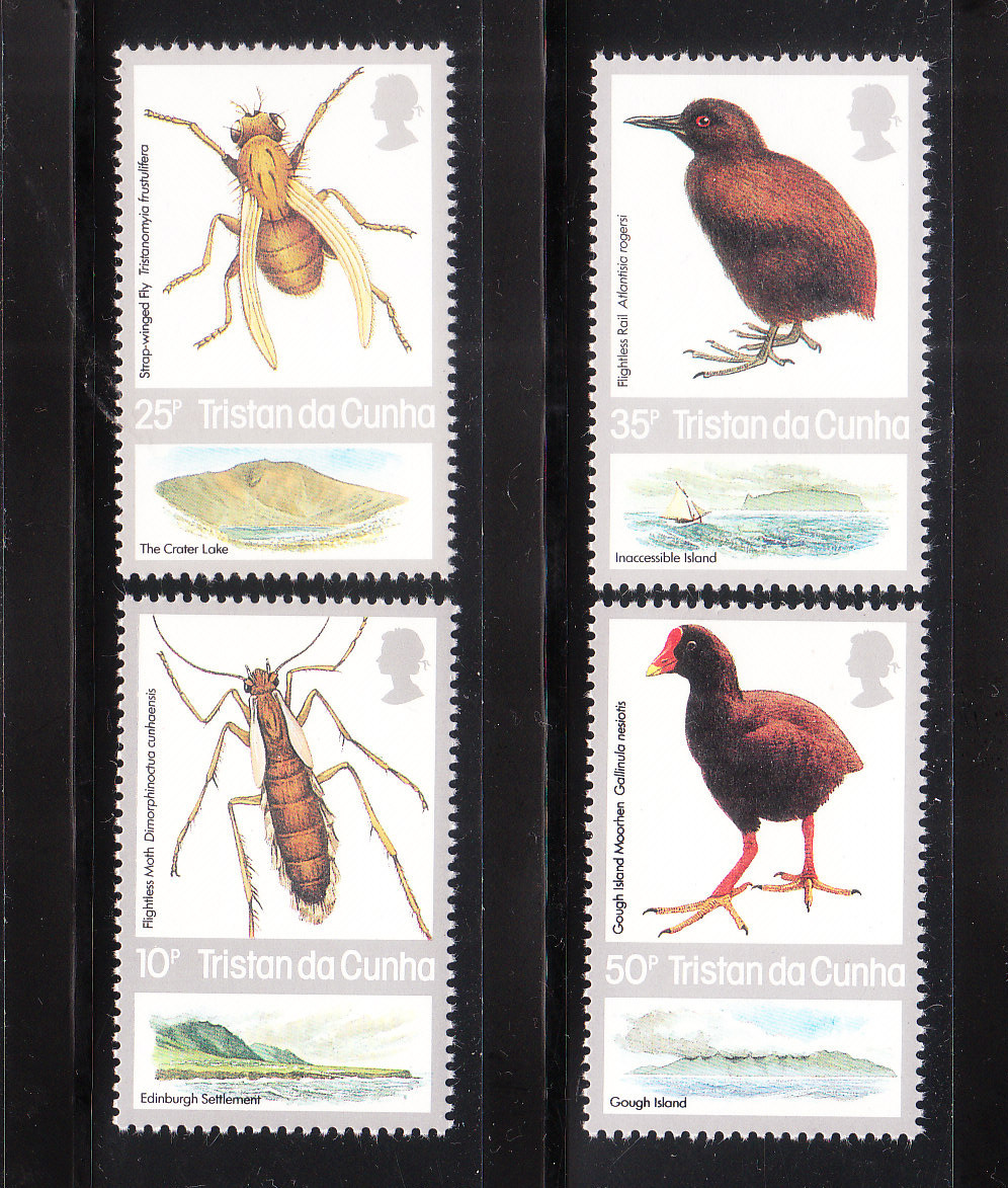 Tristan Da Cunha 1987 Indigenous Flightless Species And Habitats Birds Moth MNH - Tristan Da Cunha
