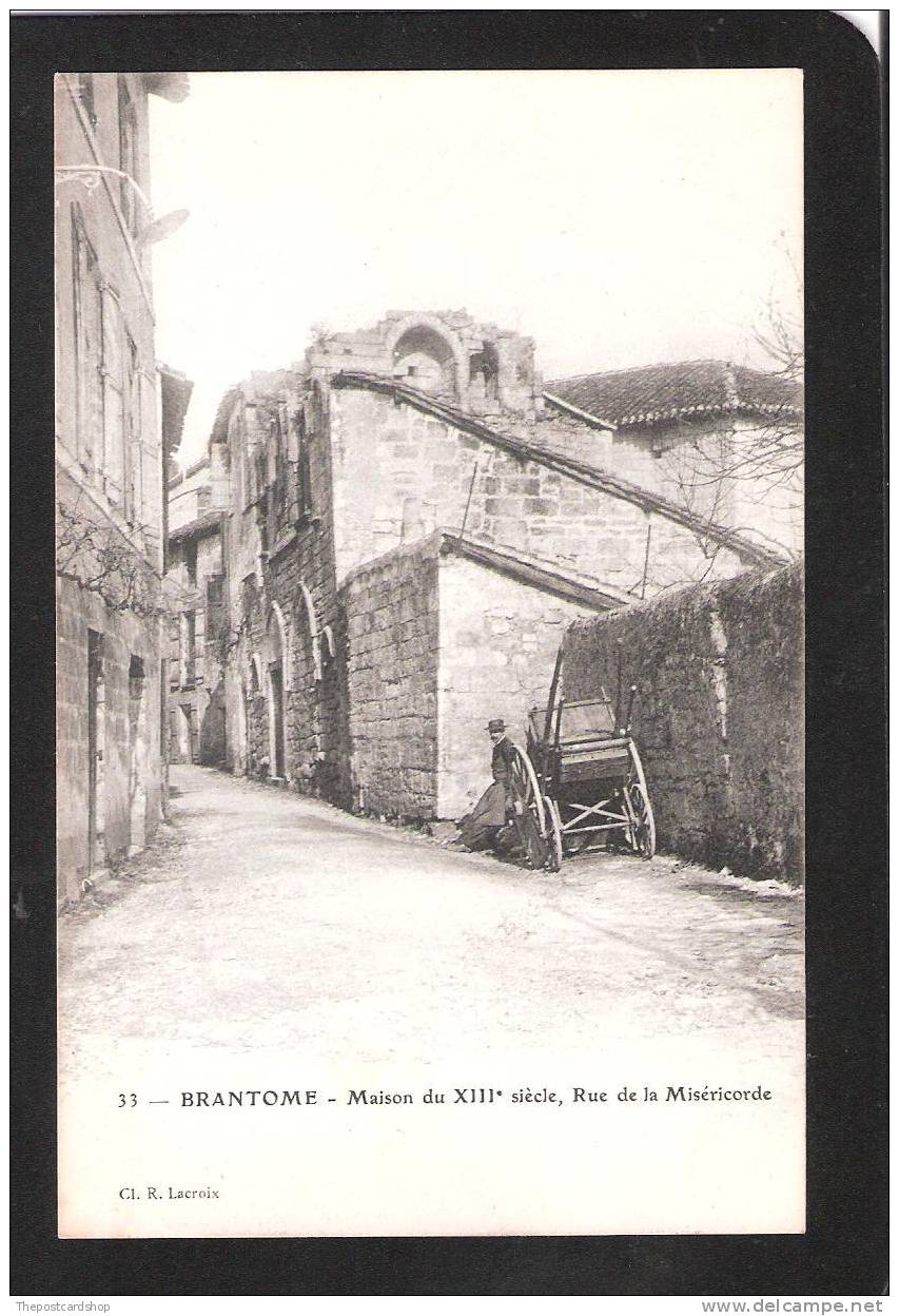 CPA 24 DORDOGNE No.33 BRANTOME MAISON DU XII SIECLE RUE DE LA MISERICORDE - Brantome