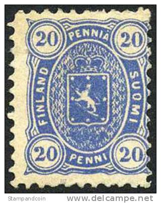 Finland #21 Mint Hinged 20p Ultra From 1875 - Unused Stamps