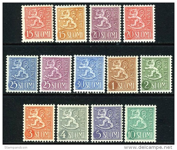 Finland #312-23 Mint Hinged Arms Set From 1954-59 - Ongebruikt