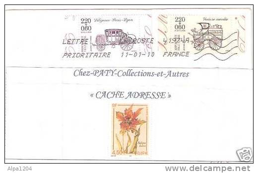 ENVELOPPE & TIMBRES "DILIGENCE & VOITURE MONTEE" 88/89 OBLITERES - Briefe U. Dokumente