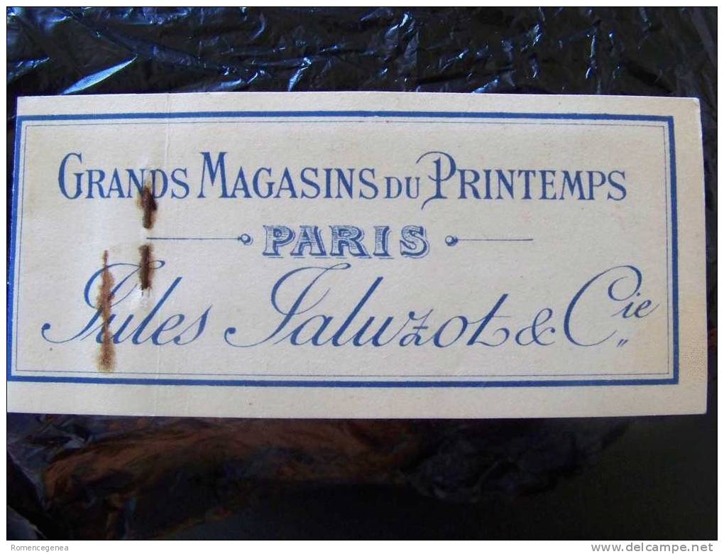 Grands Magasins Du PRINTEMPS - Paris - Comptoir Des Draperies - Tules Taluzol & Cie - Echantillon De Tissus - Draperie - Dentelles Et Tissus