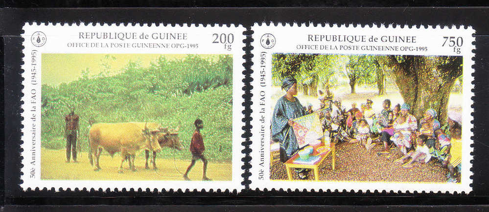 Guinea 1995 FAO 50th Anniversary Instructing Women And Children On Nutrition MNH - Contre La Faim