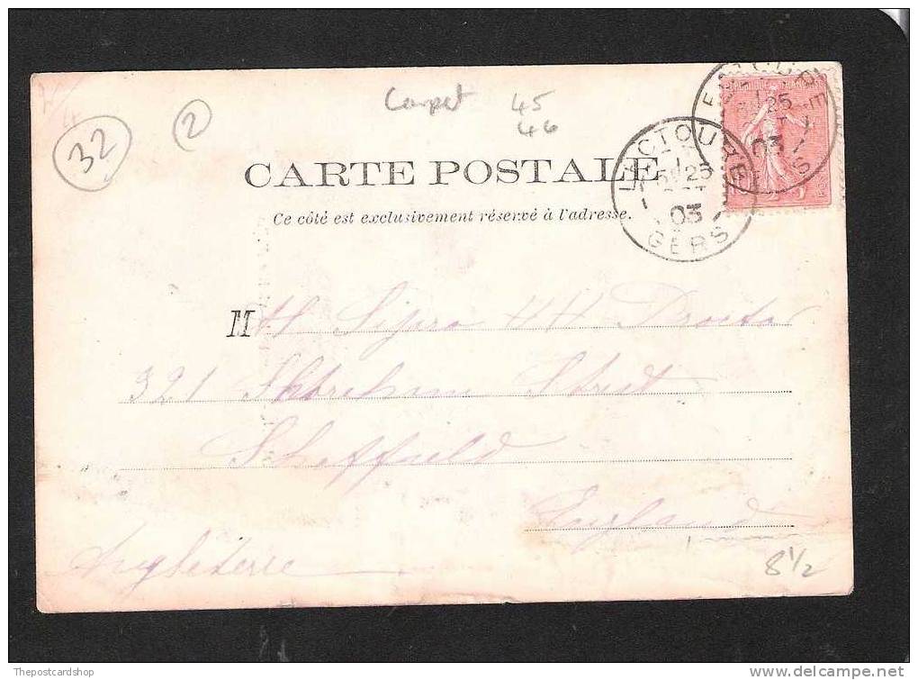 CPA 32 AUCH POUSTERLE VIEILLE (FP) VILLOT EDIT AUCH DOS NON DIVISE 1903 GERS FRANCE - Auch