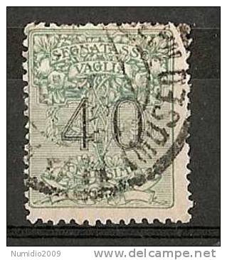 1924 REGNO USATO SEGNATASSE PER VAGLIA 40 C - RR6931 - Taxe
