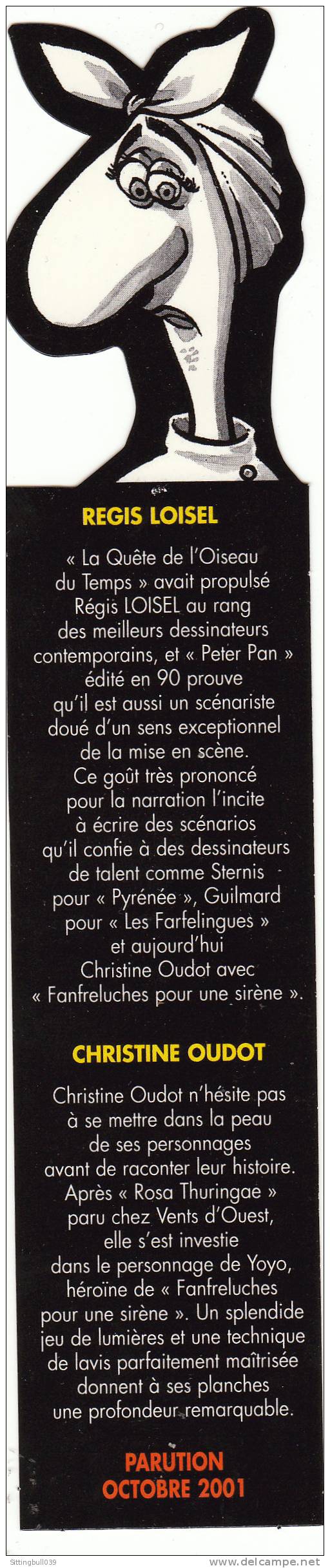 LOISEL - OUDOT. MARQUE-PAGE PUB Pour La Sortie De FANFRELUCHES POUR UNE SIRÈNE. 2001 - Bookmarks