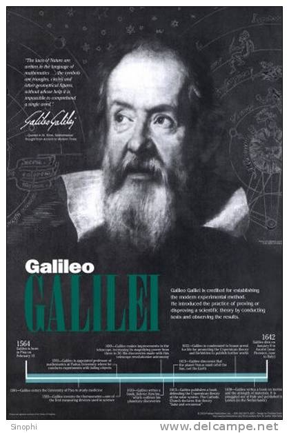 K - GG - 35 @     Astronomy  Galileo Galilei   ( Postal Stationery , Articles Postaux ) - Astronomy